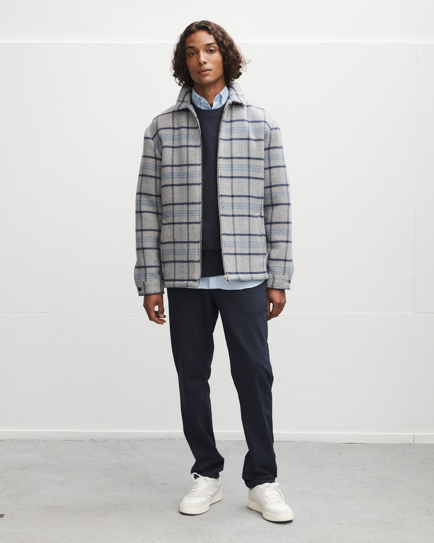 Wool Check Fabric Jacket