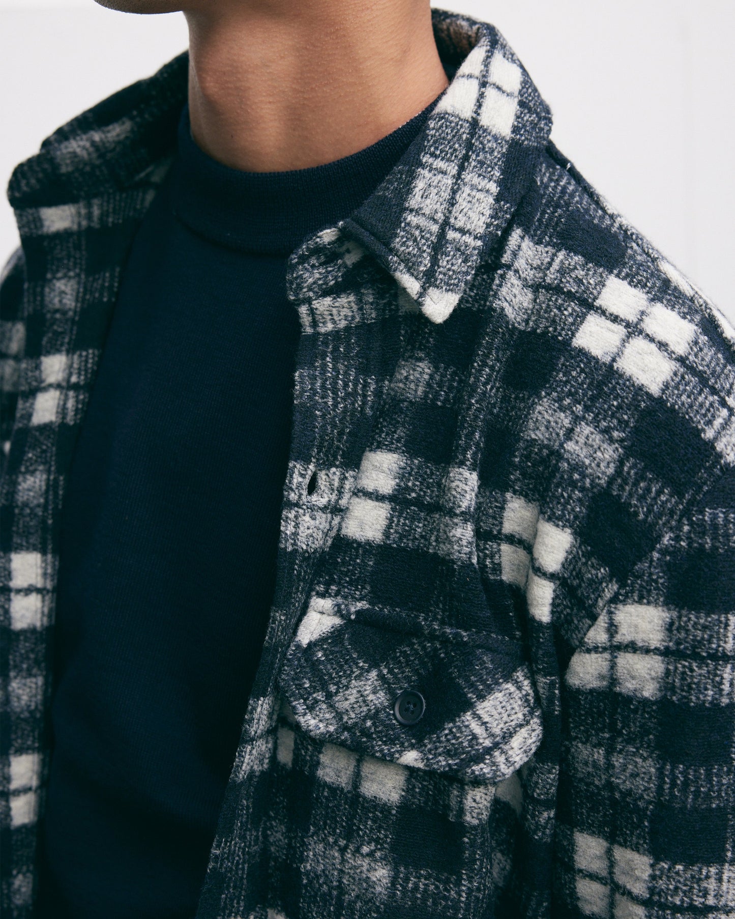 Wool Blend Check Jacket