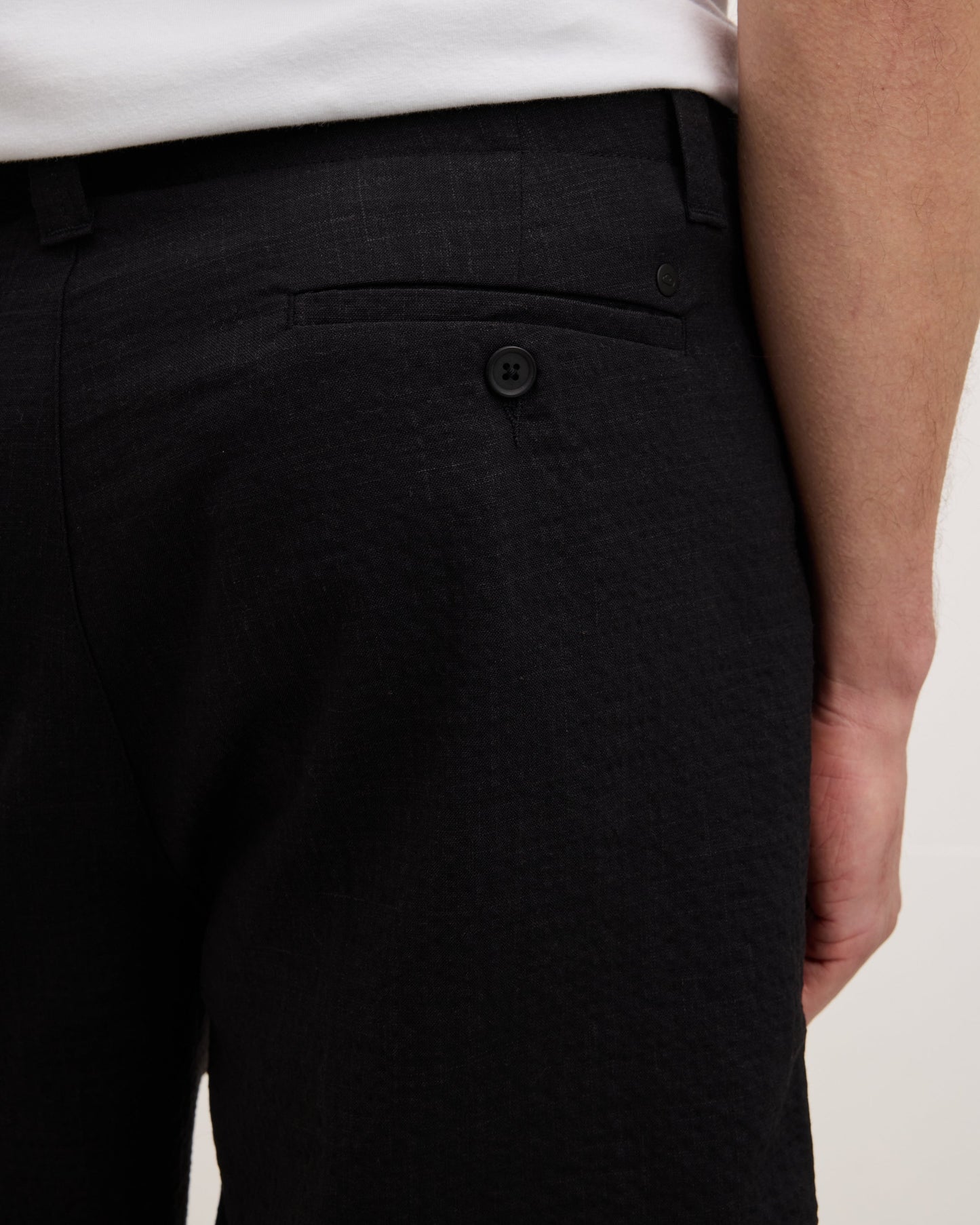 Wool-linen Blend Shorts