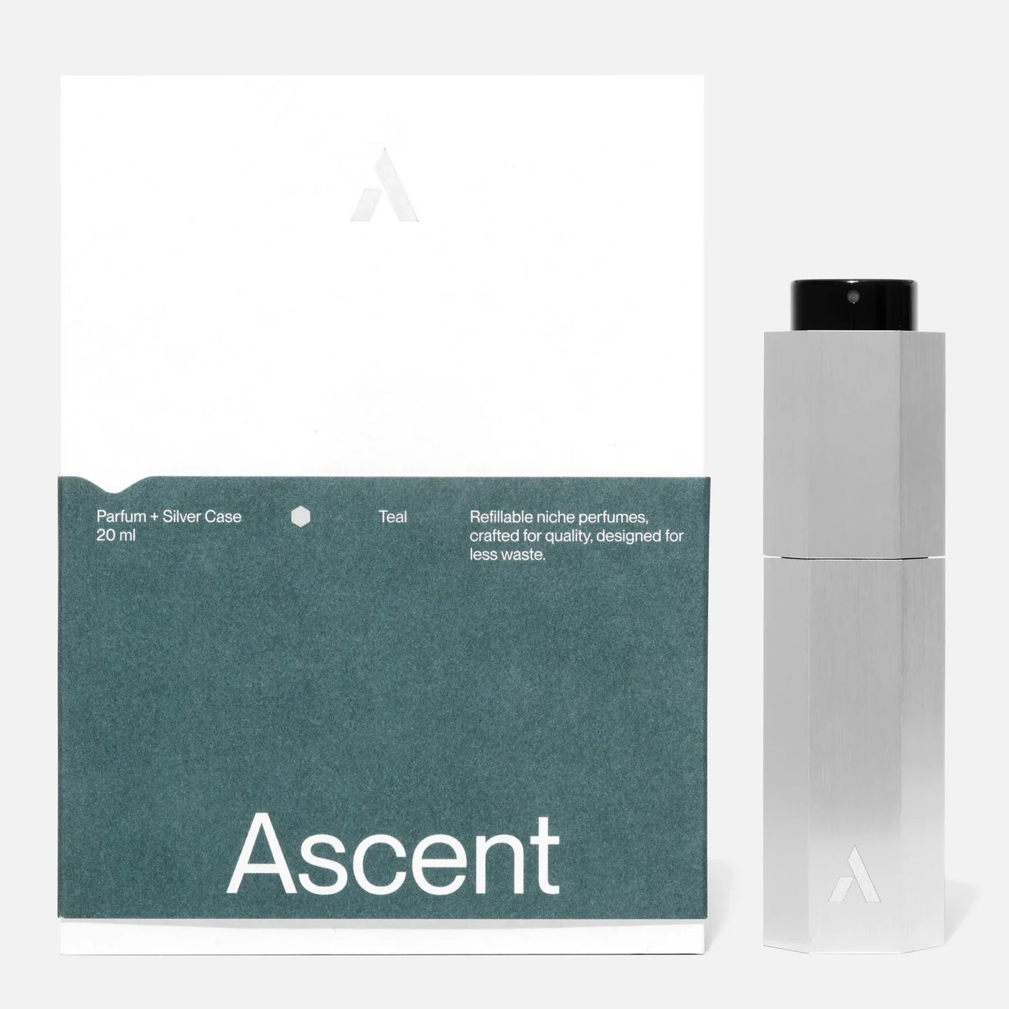 Ascent - Silver Case & Parfum Refill | Teal