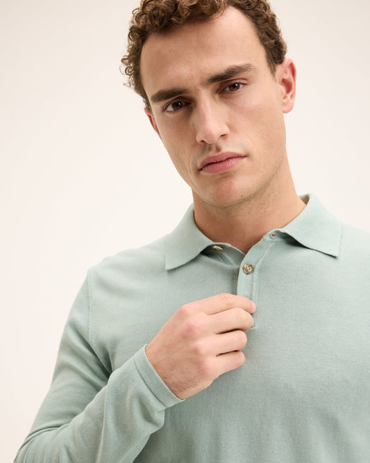 Kai Italian Knitted Long-Sleeve Polo