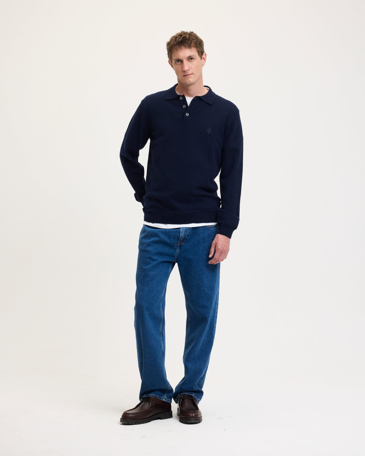 Ken Knitted Polo Navy