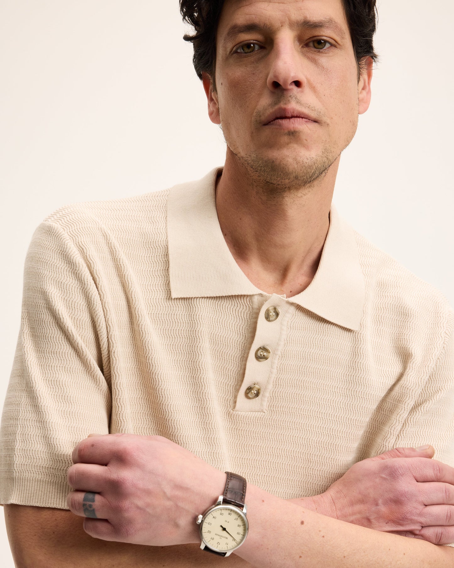 Pstructure Knitted Polo