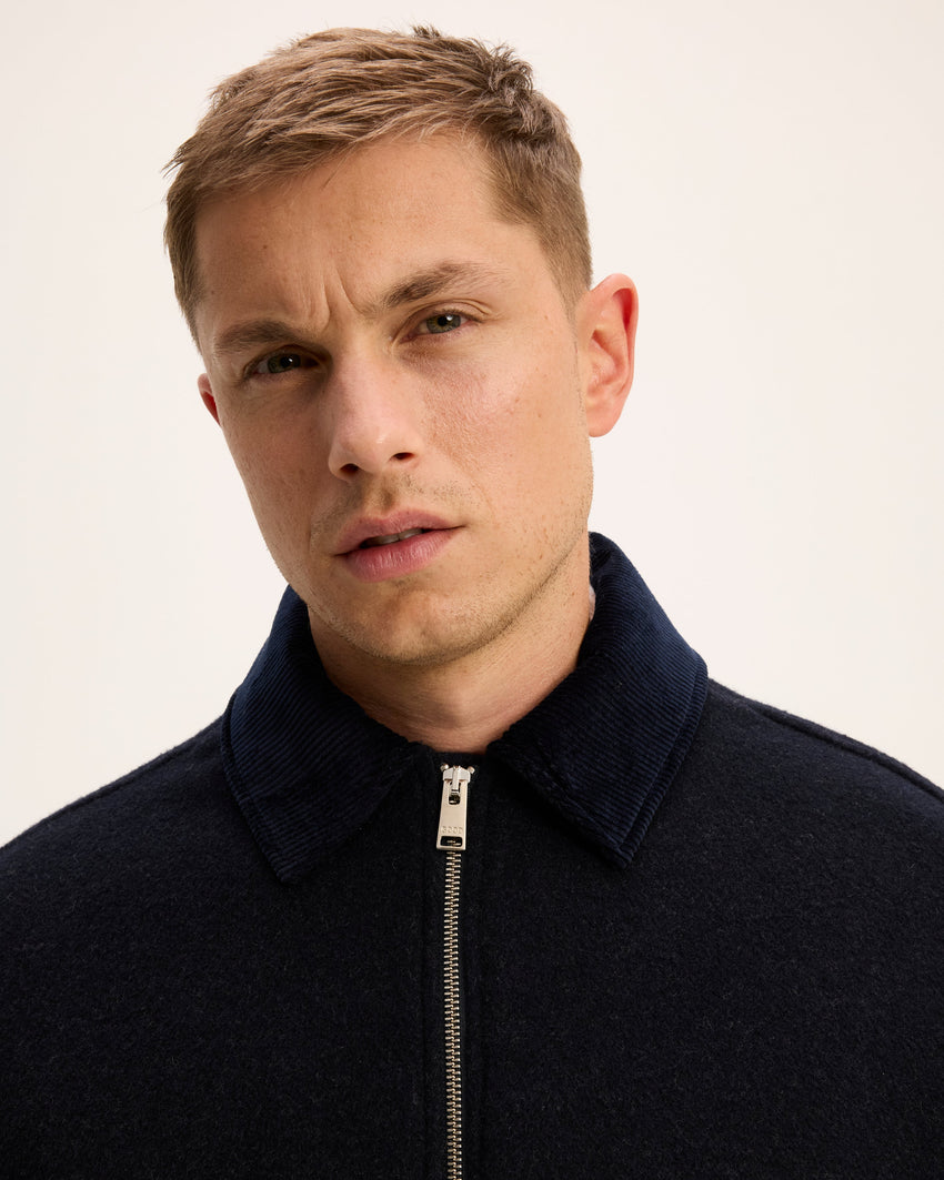 Sand Jacket with Corduroy Collar