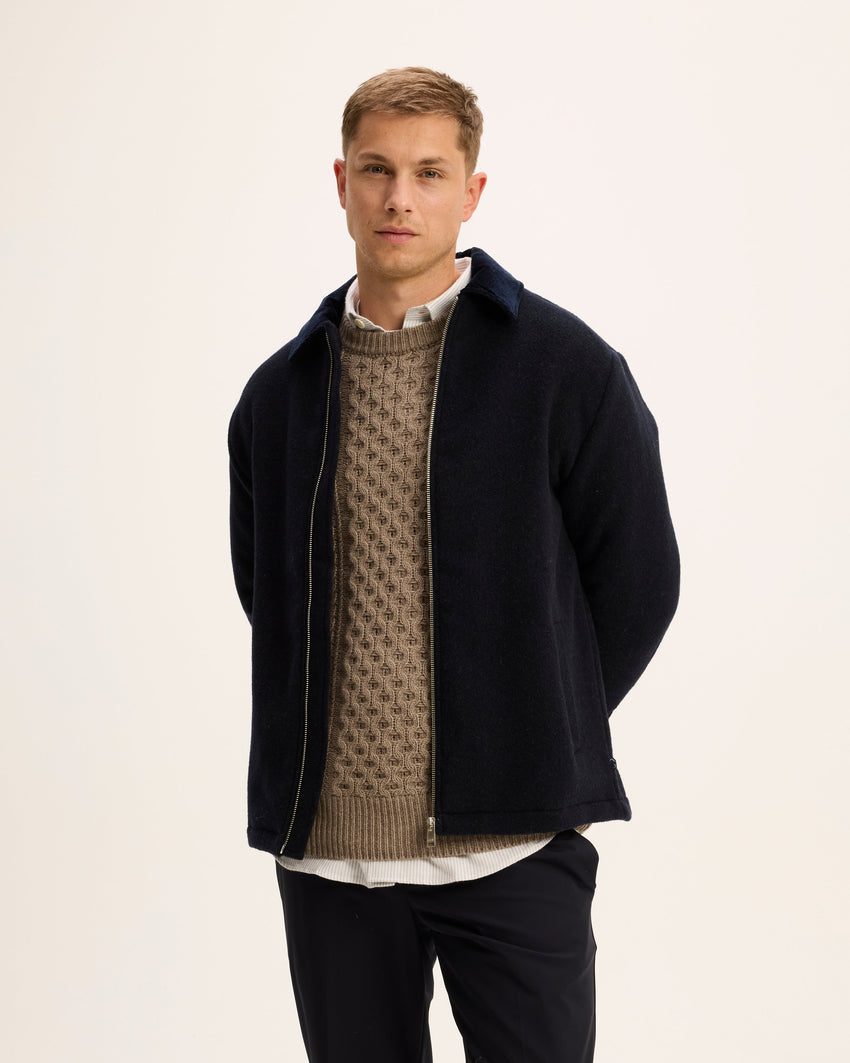 Sand Jacket with Corduroy Collar