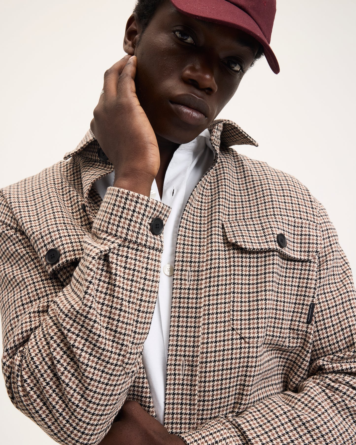 Sergio Wool Blend Check Jacket