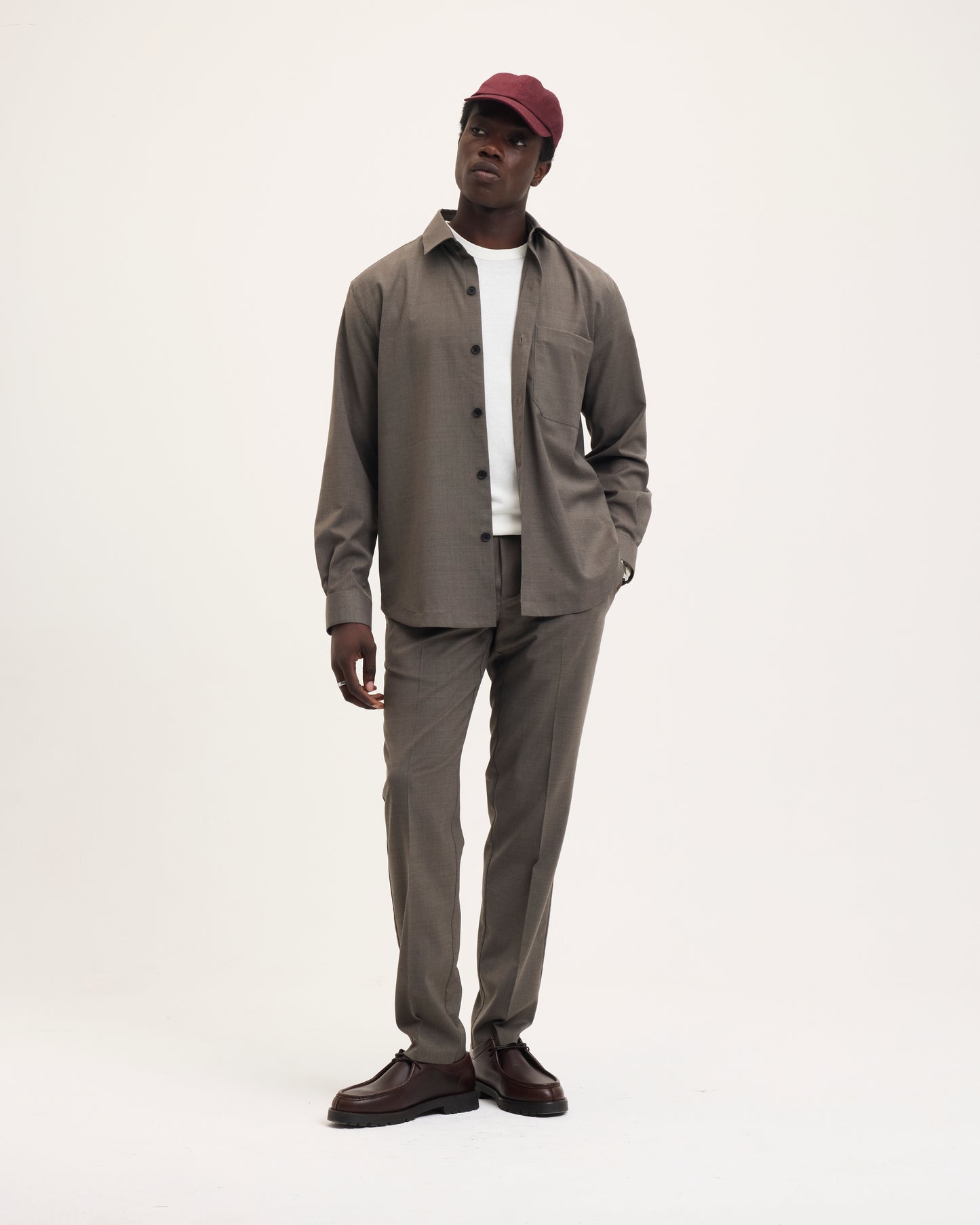 Simon Cool Wool Button-Up Shirt