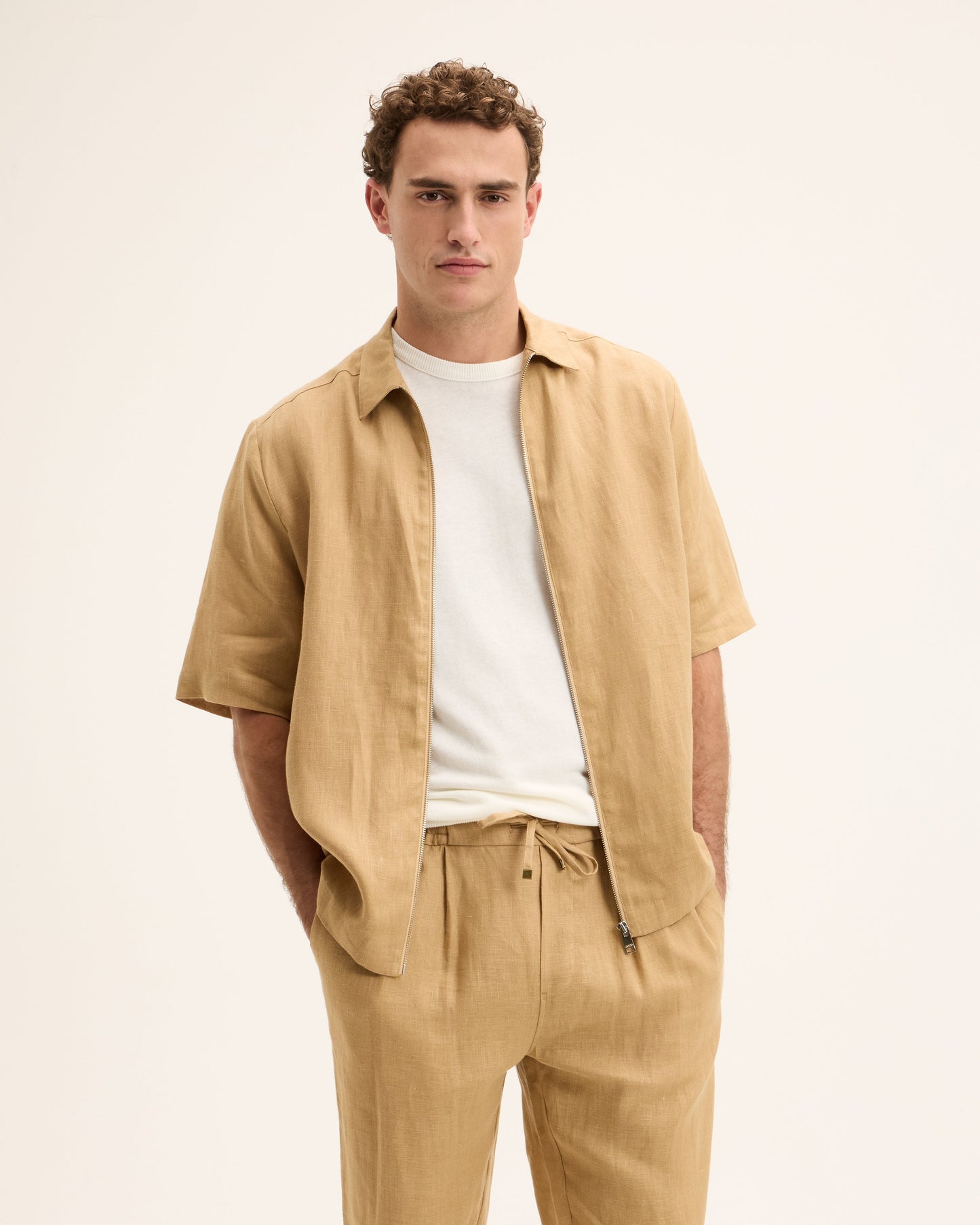 Soto Linen Zipper Shirt