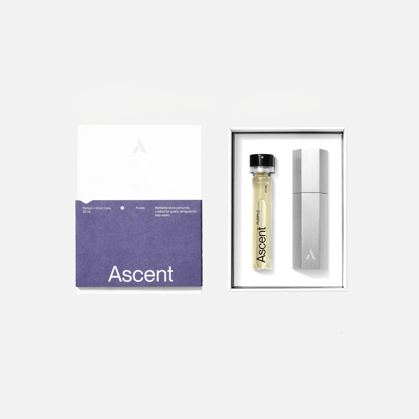 Ascent - Silver Case & Parfum Refill | Purple
