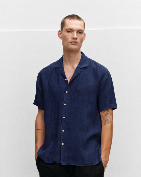 Linnen Shirt met Korte Mouwen